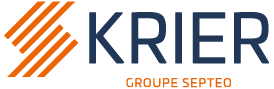Logo blanc de Krier - Groupe DP Logiciel
